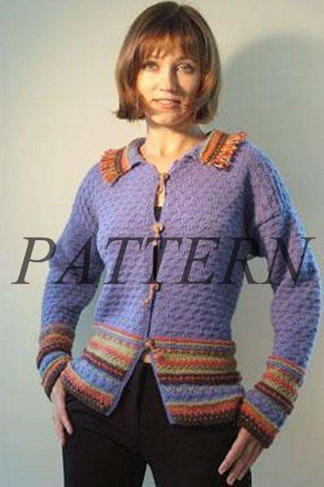 Alpaca DK Folk Jacket Pattern-Patterns-Plymouth Yarn-Alpaca Direct