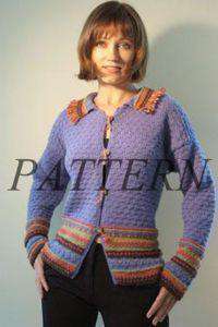 Alpaca DK Folk Jacket Pattern-Patterns-Plymouth Yarn-Alpaca Direct Main image
