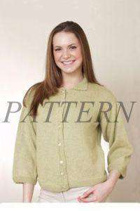 Alpaca DK Ladies Cardigan Pattern-Patterns-Plymouth Yarn-Alpaca Direct Main image