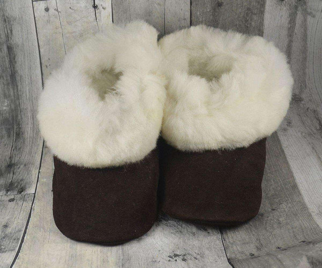 Alpaca Leather Bootie Slippers with Fur Lining Secondary image