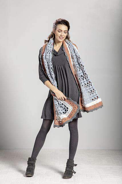 Alpine Wrap by Rachel Brockman-Patterns-Universal Yarns-Alpaca Direct Main image