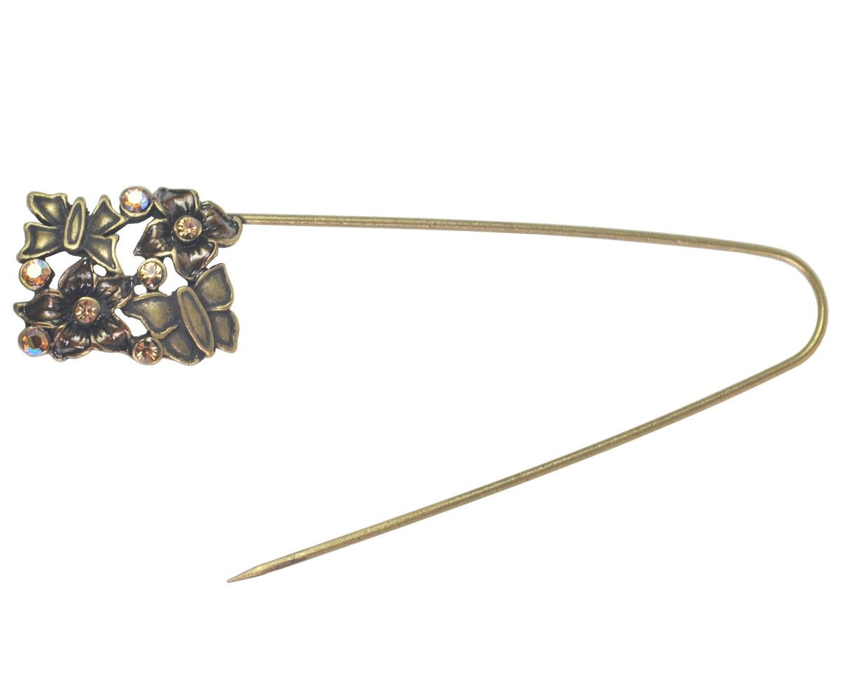 Antique Brass and Topaz Kilt Pin-Notions-Bryson-Alpaca Direct Main image