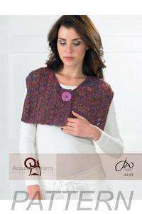 Araucania Yarns Ucayali Lace Buttoned Wrap PATTERN ONLY-Patterns-Araucania Yarns-Alpaca Direct