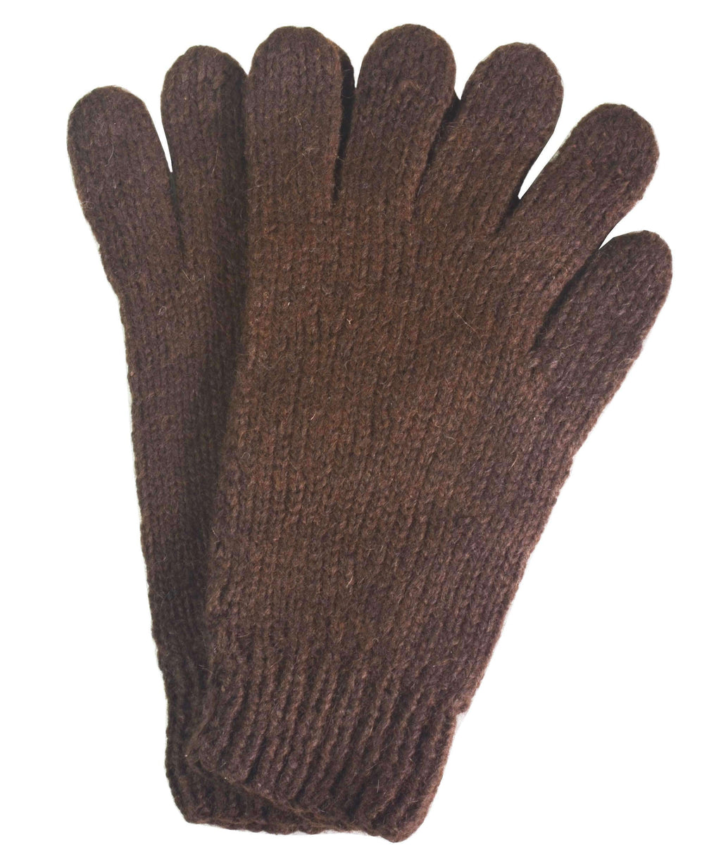 Men's Alpaca Gloves-Apparel-Alpaca Direct-One Size-Brown-Alpaca Direct