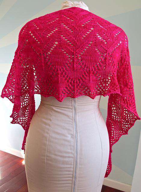 Baah Yarns Miss May Shawlette PATTERN ONLY