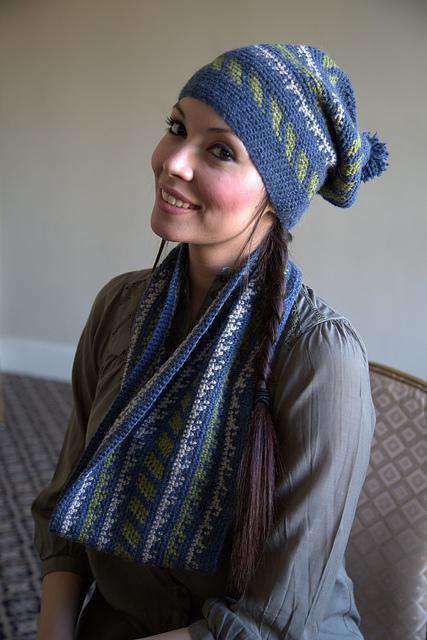 Baby Alpaca DK Crochet Fair Isle Hat and Cowl *Pattern*-Patterns-Plymouth Yarn-Alpaca Direct