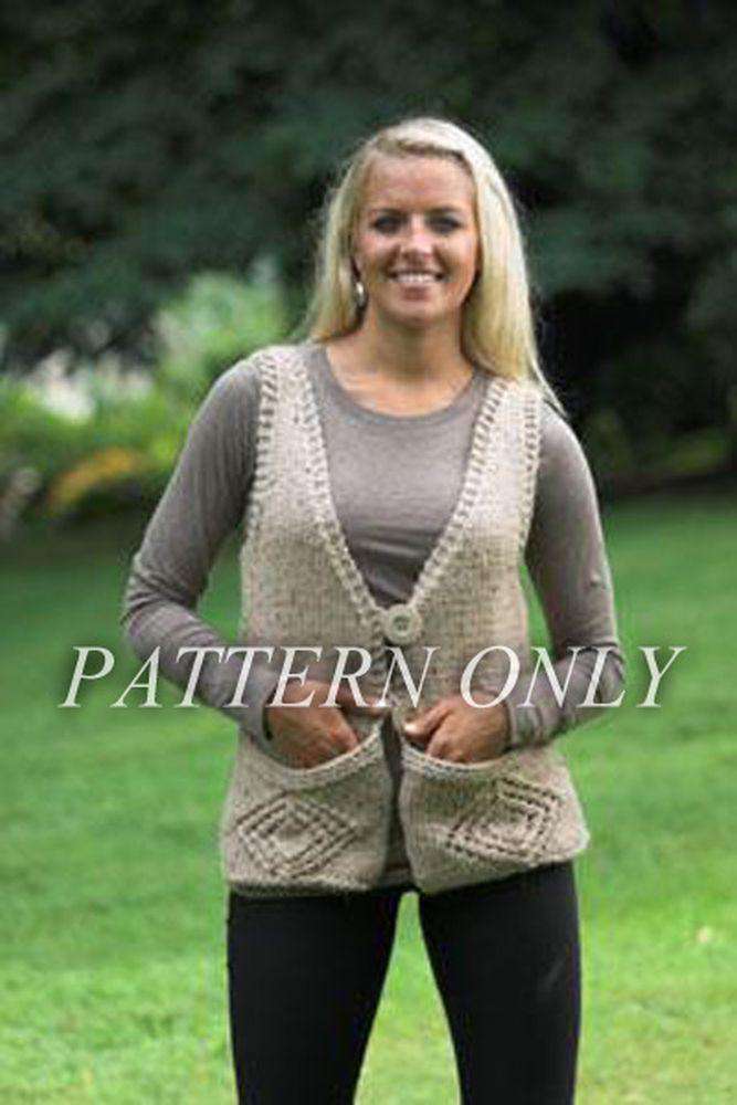 Baby Alpaca Grande Tweed Woman's Vest with Pockets *Pattern*-Patterns-Plymouth Yarn-Alpaca Direct