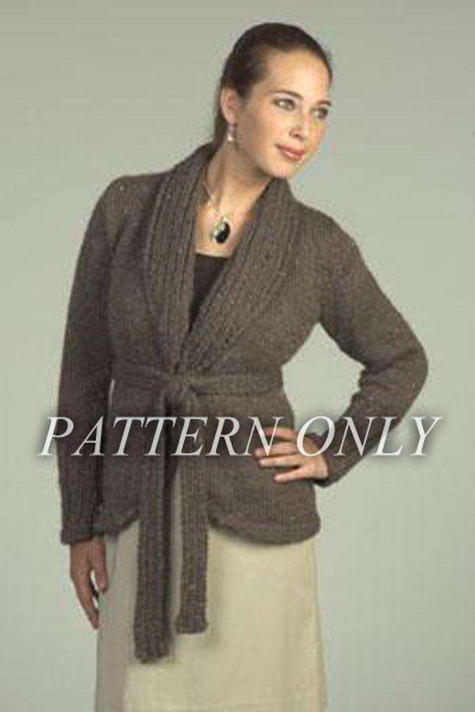 Baby Alpaca Grande Tweed Wrap Jacket Pattern-Patterns-Plymouth Yarn-Alpaca Direct