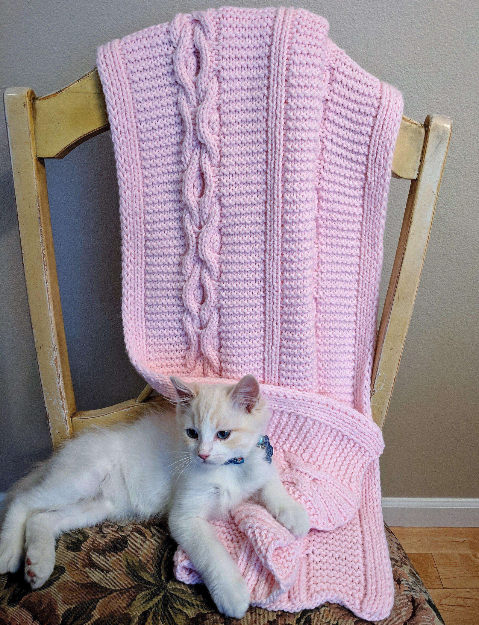 Kisses and Hugs Reversible Baby Blanket by Kelley Hobart