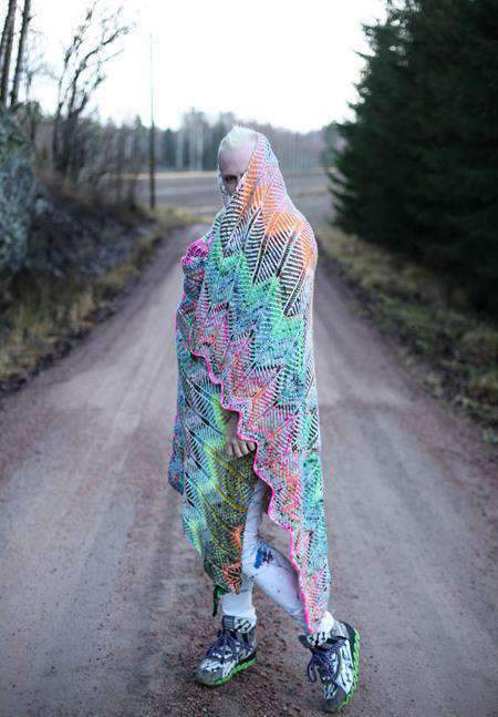 Briochevron Blanket by Stephen West-Patterns-Alpaca Direct-Alpaca Direct