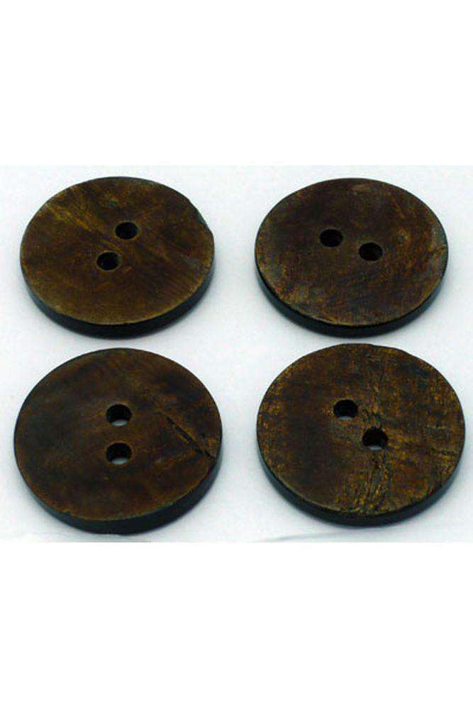 Burnt Rough Button - 30mm-Notions-Renissance and Blue Moon-Alpaca Direct