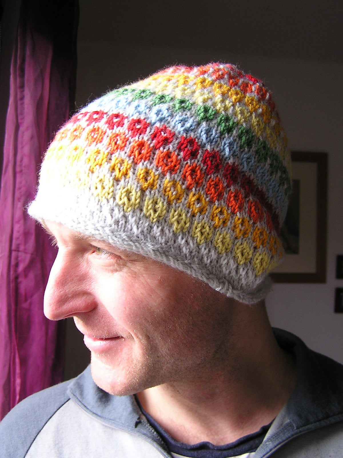 Rainbow Merino Hat by Jana Markova Secondary image