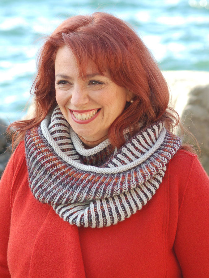 Channeled Colors Brioche Loop & Scarf 2.0 by Marcy New *Skacel Pattern*-Patterns-Skacel-Alpaca Direct