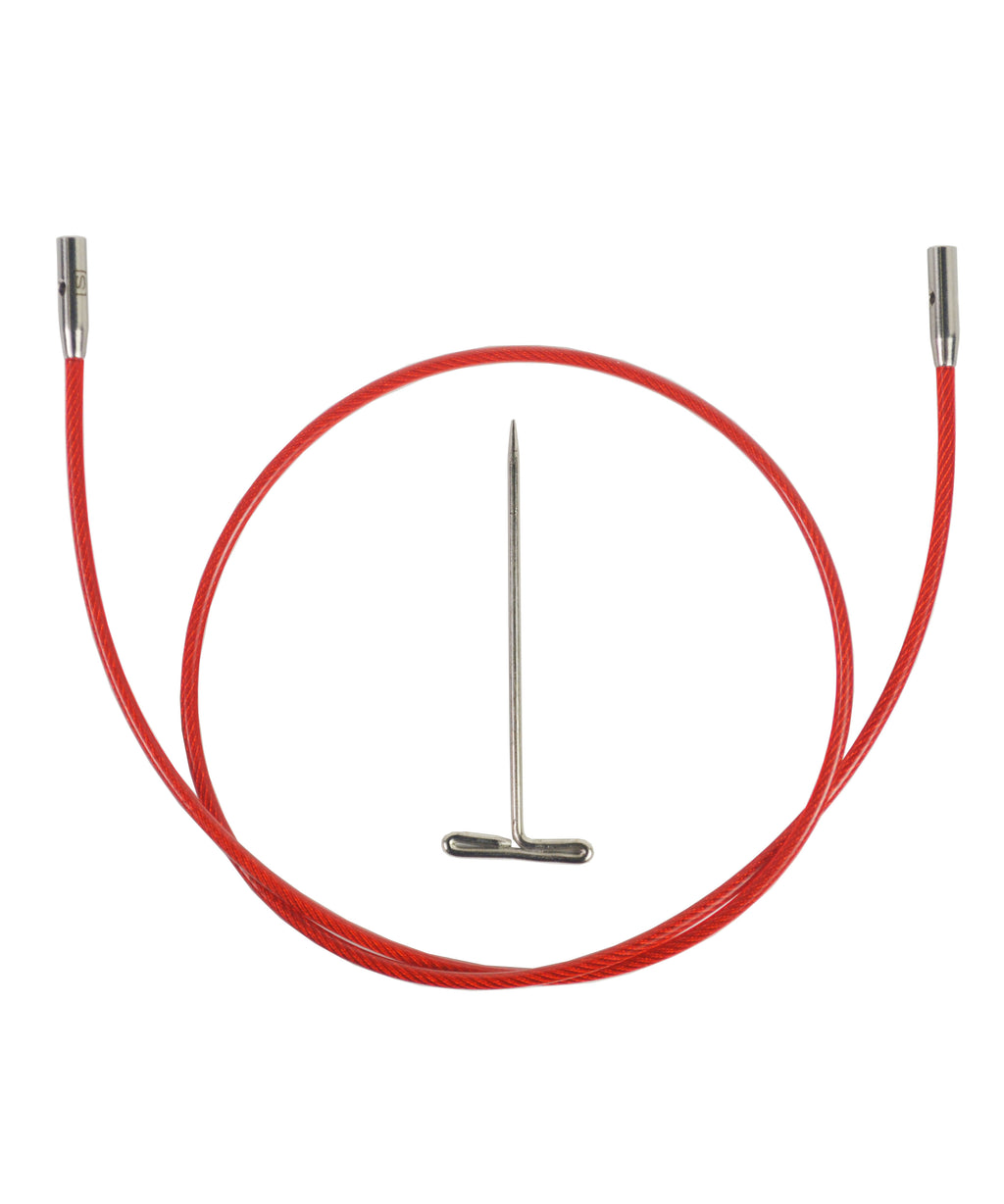 ChiaoGoo Red TWIST Interchangeable Cable 14" (35cm)-Notions-Chiaogoo-Small-Alpaca Direct