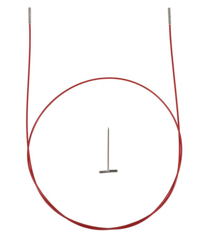 ChiaoGoo Red TWIST Interchangeable Cable 22" (55cm)-Notions-ChiaoGoo-Mini-Alpaca Direct Main image