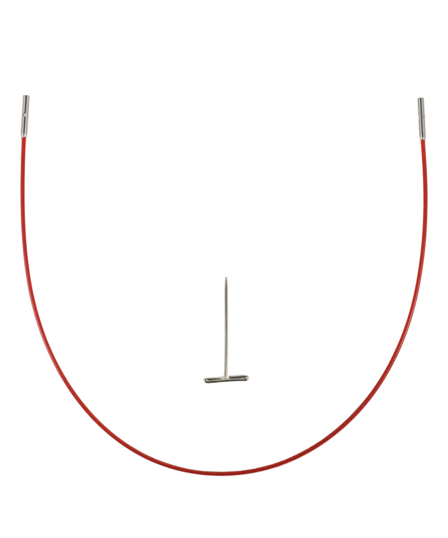 ChiaoGoo Red TWIST Interchangeable Cable 8" (20cm)-Notions-ChiaoGoo-Mini-Alpaca Direct Main image