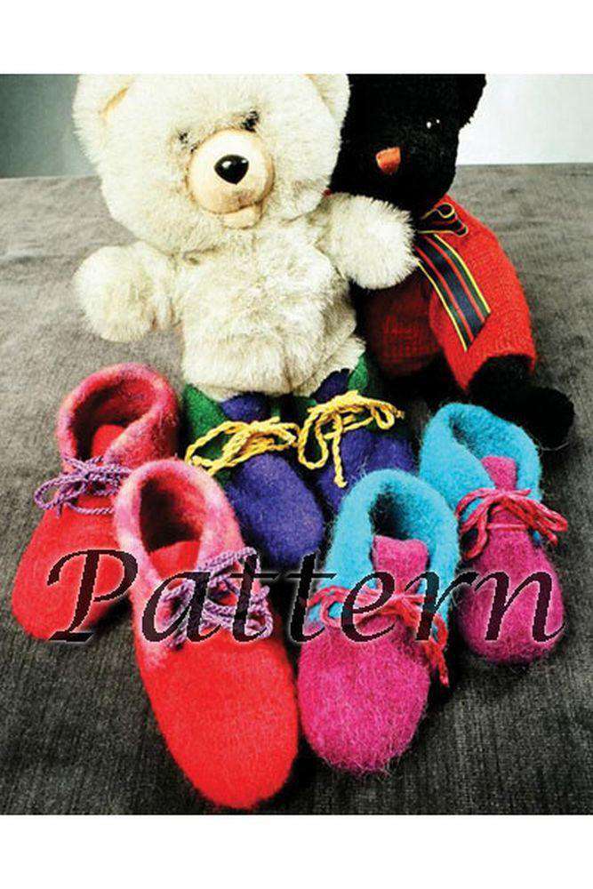 Childrens Felt Boot Slippers *Pattern*-Patterns-Fiber Trends-Alpaca Direct