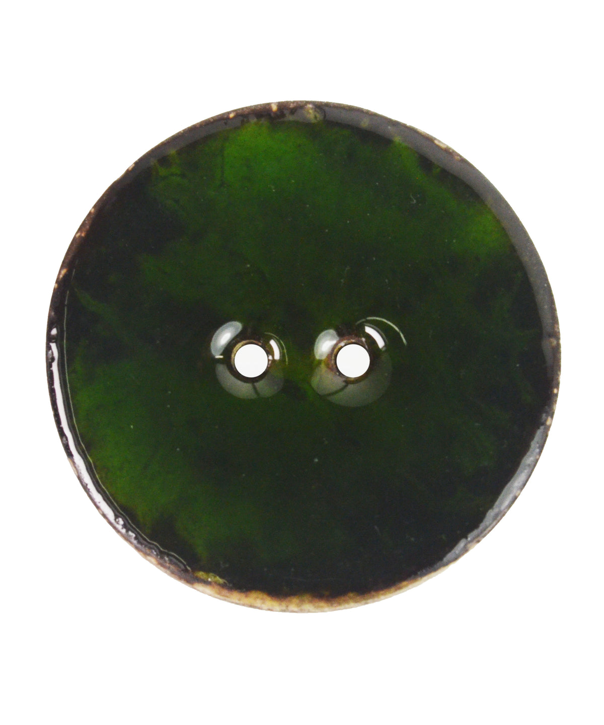 Coconut Resin Button - 38mm-Notions-Renissance and Blue Moon-Green-Alpaca Direct