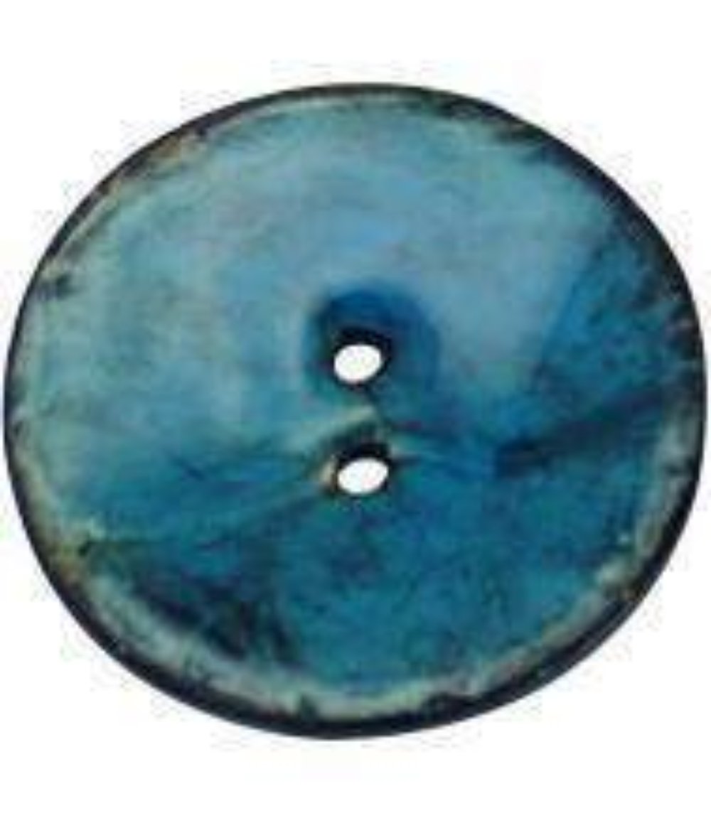 Coconut Resin Button - 38mm-Notions-Renissance and Blue Moon-Blue-Alpaca Direct