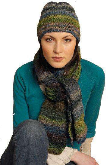 Cowslip Hat and Scarf by Jane Ellison *Noro Pattern*-Patterns-Knitting Fever-Alpaca Direct Main image