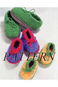 Crocheted Felt Slippers *Pattern*-Patterns-Fiber Trends-Alpaca Direct