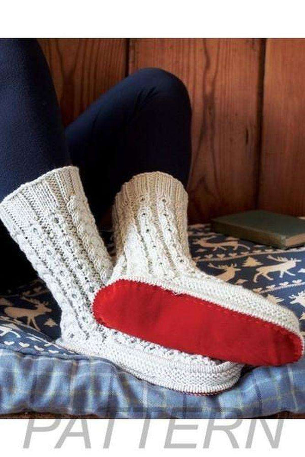 Debbie Bliss Cabled Slipper Socks PATTERN ONLY-Patterns-Debbie Bliss-Alpaca Direct
