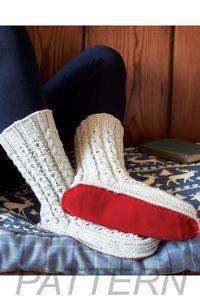 Debbie Bliss Cabled Slipper Socks PATTERN ONLY-Patterns-Debbie Bliss-Alpaca Direct