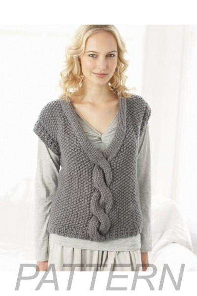 Debbie Bliss Cabled Vneck Slipover PATTERN ONLY-Patterns-Debbie Bliss-Alpaca Direct