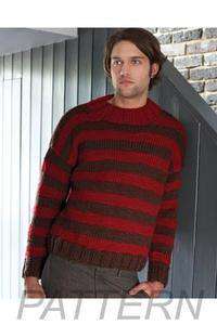 Debbie Bliss Man&#39;s Striped Sweater PATTERN ONLY-Patterns-Debbie Bliss-Alpaca Direct
