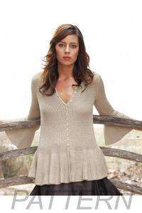Debbie Bliss Ribbed Peplum Jacket PATTERN ONLY-Patterns-Debbie Bliss-Alpaca Direct