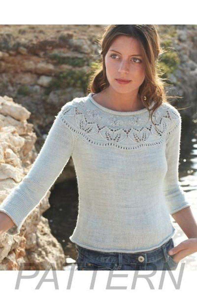 Debbie Bliss Yoke Detail Pullover PATTERN ONLY-Patterns-Debbie Bliss-Alpaca Direct