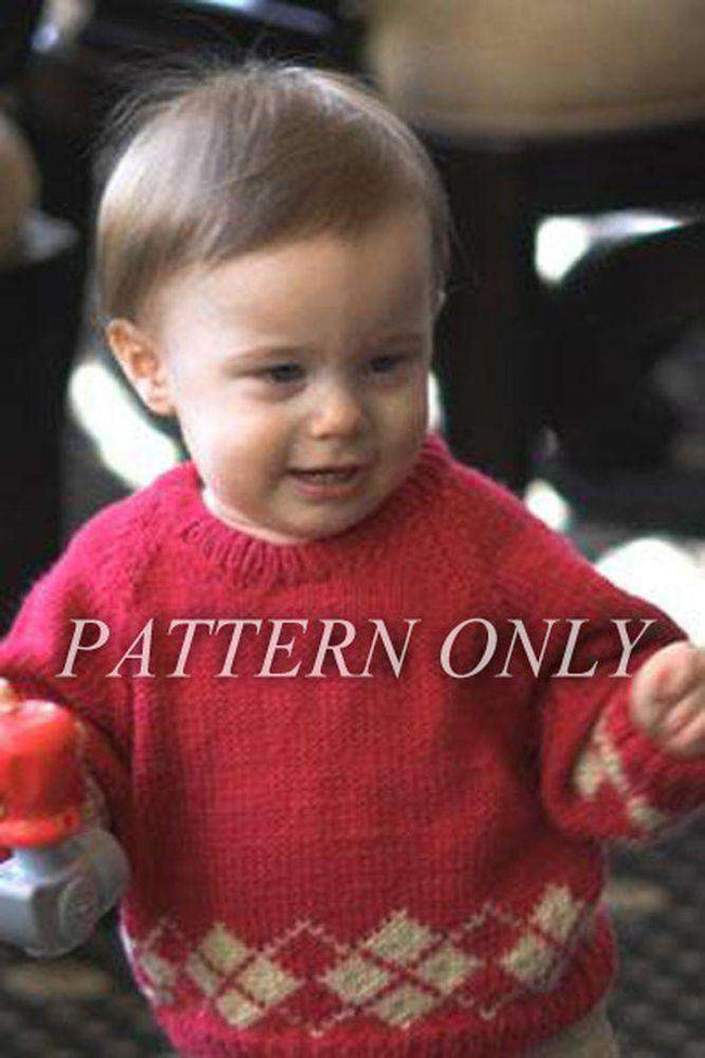 Dreambaby Argyle Pullover Sweater *Pattern*-Patterns-Plymouth Yarn-Dreambaby Argyle Pullover sweater-Alpaca Direct Main image
