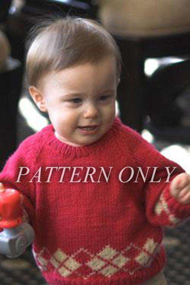 Dreambaby Argyle Pullover Sweater *Pattern*-Patterns-Plymouth Yarn-Dreambaby Argyle Pullover sweater-Alpaca Direct