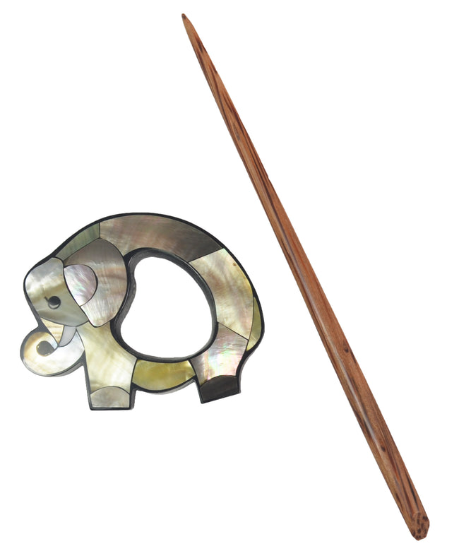 Elephant Shell Shawl Pin-Notions-Bryson-Alpaca Direct Main image