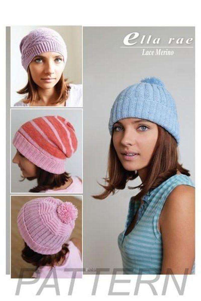 Ella Rae Lace Merino Ribbed Beanie Set PATTERN ONLY-Patterns-Ella Rae-Alpaca Direct