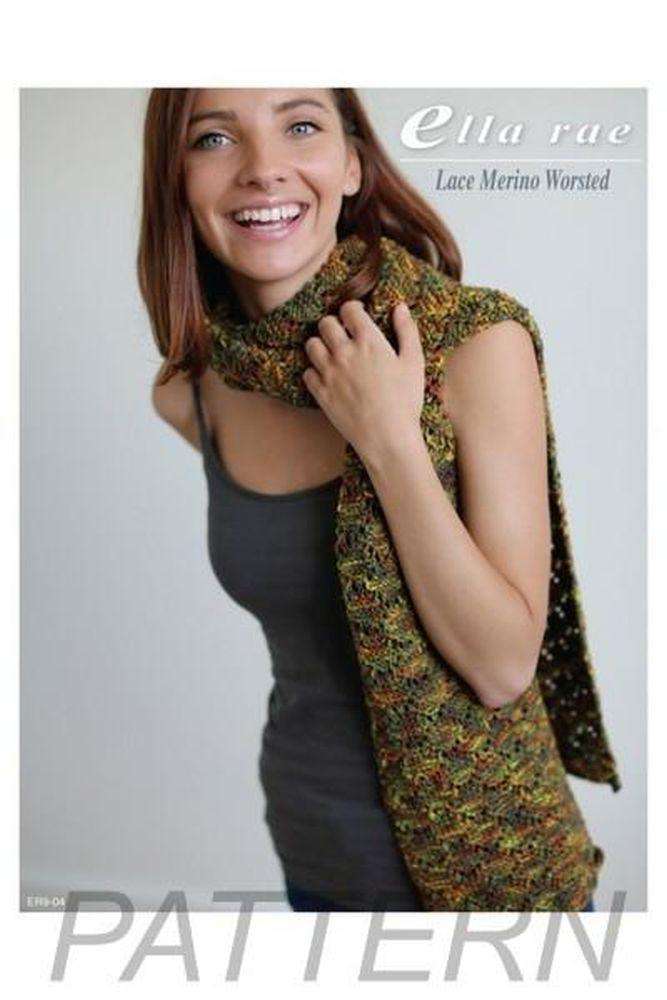 Ella Rae Lace Merino Worsted Diamond Scarf PATTERN ONLY-Patterns-Ella Rae-Alpaca Direct