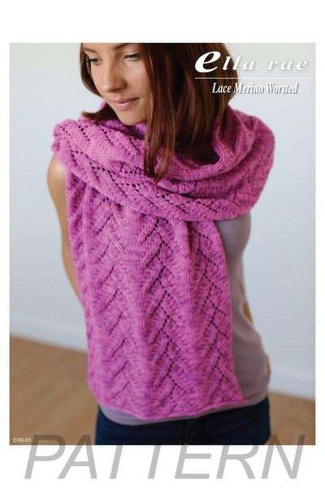 Ella Rae Lace Merino Worsted Wrap PATTERN ONLY-Patterns-Ella Rae-Alpaca Direct