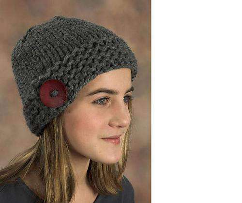 F379 Encore Mega Button Hat by Plymouth Yarn Design Studio-Patterns-Plymouth Yarn-Alpaca Direct Main image