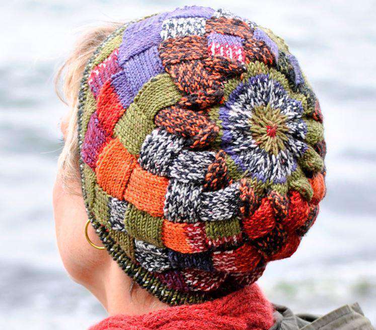 Entrelac Cap by Kathy Gometz *Skacel Pattern*-Patterns-Skacel-Alpaca Direct