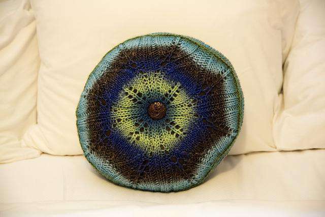 F699 Palm Leaf Pillow by Anita Closic *Plymouth Pattern*-Patterns-Plymouth Yarn-Alpaca Direct
