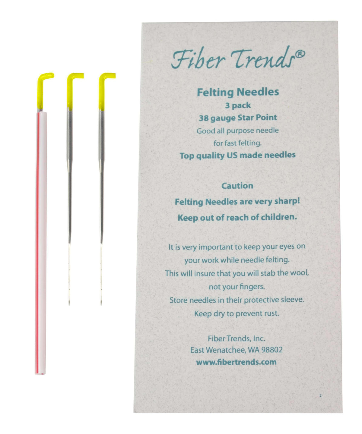 Fiber Trendz felting needles-Needles-Bryson-38 Gauge Star Point-Alpaca Direct