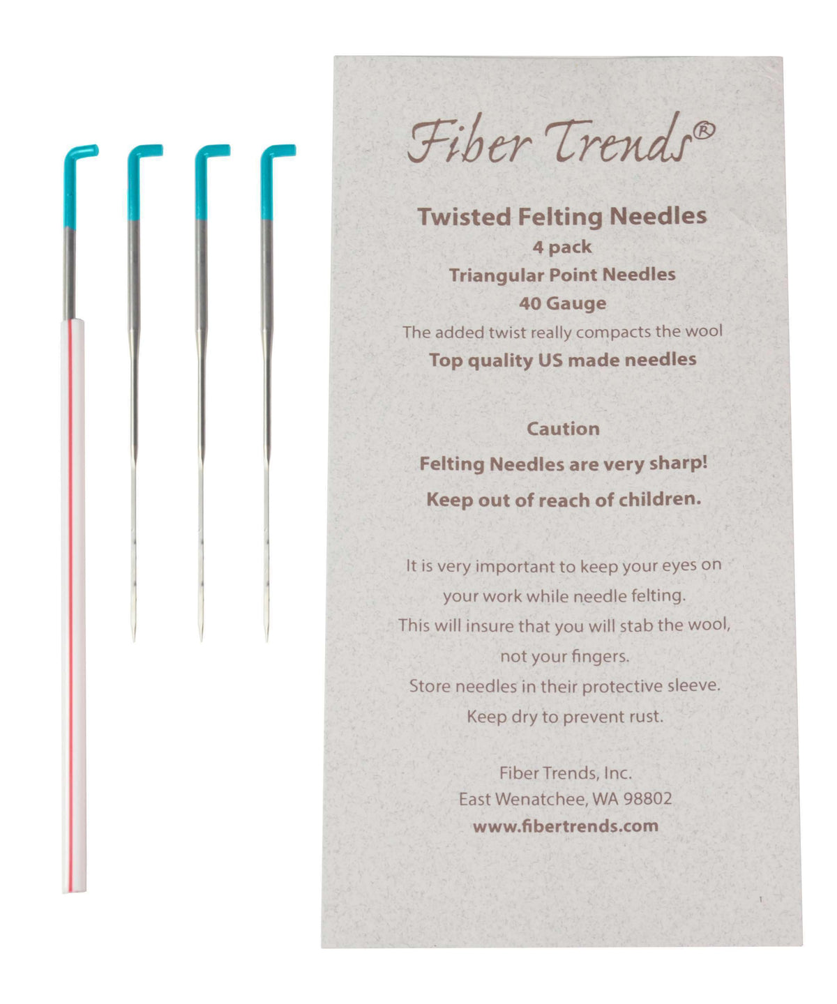 Fiber Trendz felting needles-Needles-Bryson-40 Gauge Twisted Triangular Point-Alpaca Direct