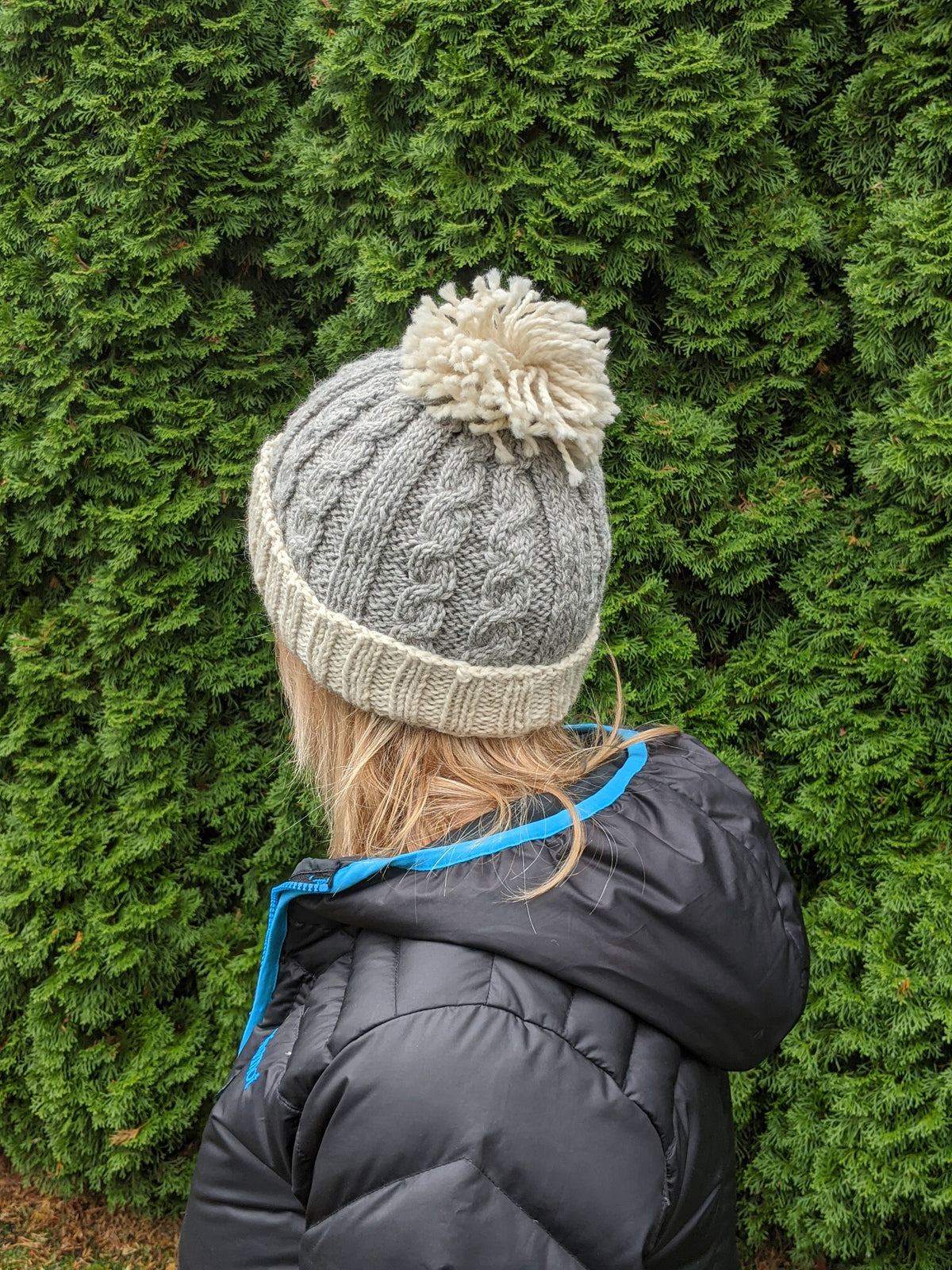 Alpaca Hat with Pompom and Fleece Lining-Apparel-Alpaca Direct-Alpaca Direct