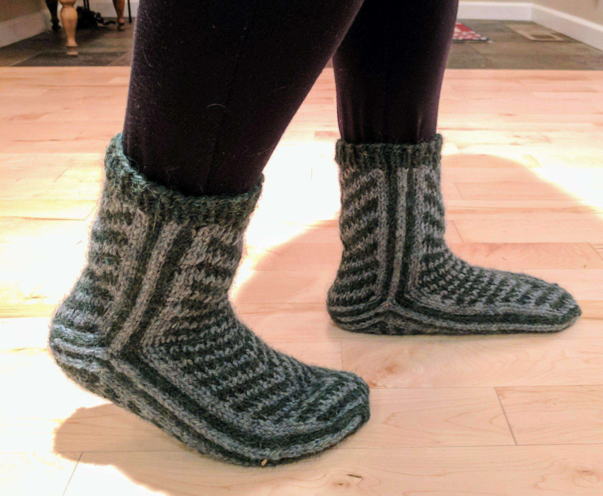 His and Hers Toe Up Mukluks-Patterns-Alpaca Direct-Alpaca Direct