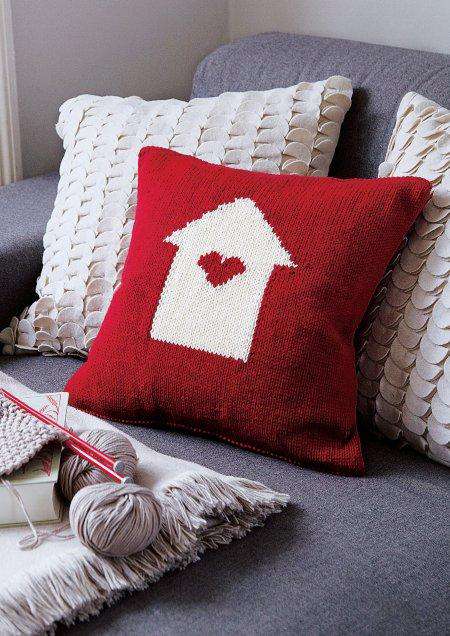 Home is Where the Heart Is Cushion by Debbie Bliss-Patterns-Debbie Bliss-Alpaca Direct