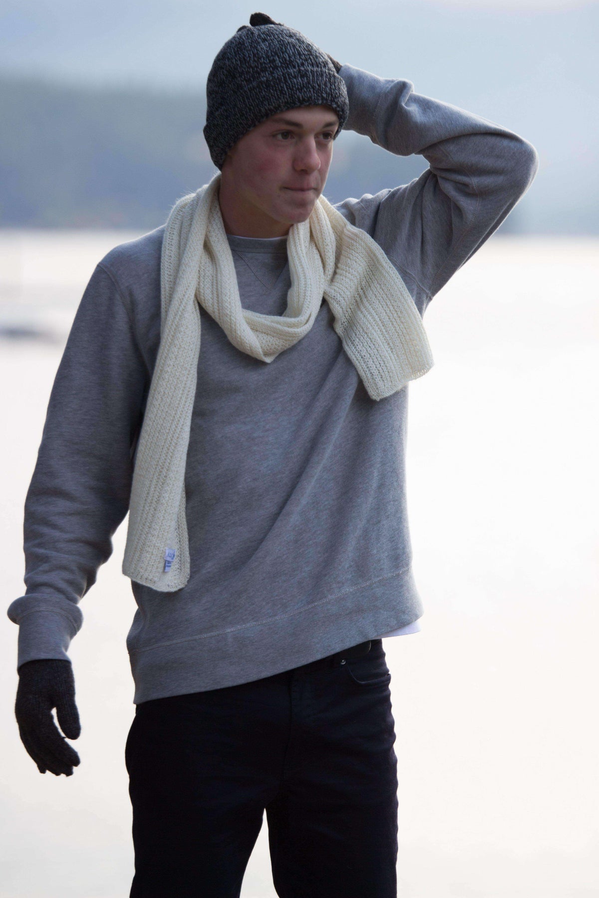 Honeycomb Knitted Scarf 100% Baby Alpaca-Scarves-Alpaca Direct-Alpaca Direct