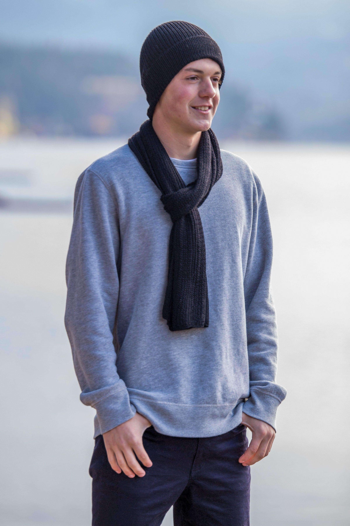 Honeycomb Knitted Scarf 100% Baby Alpaca-Scarves-Alpaca Direct-Alpaca Direct