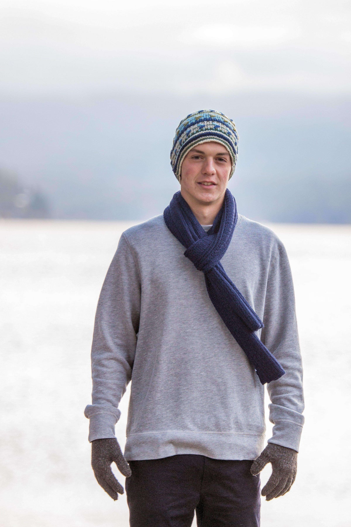 Honeycomb Knitted Scarf 100% Baby Alpaca-Scarves-Alpaca Direct-Alpaca Direct