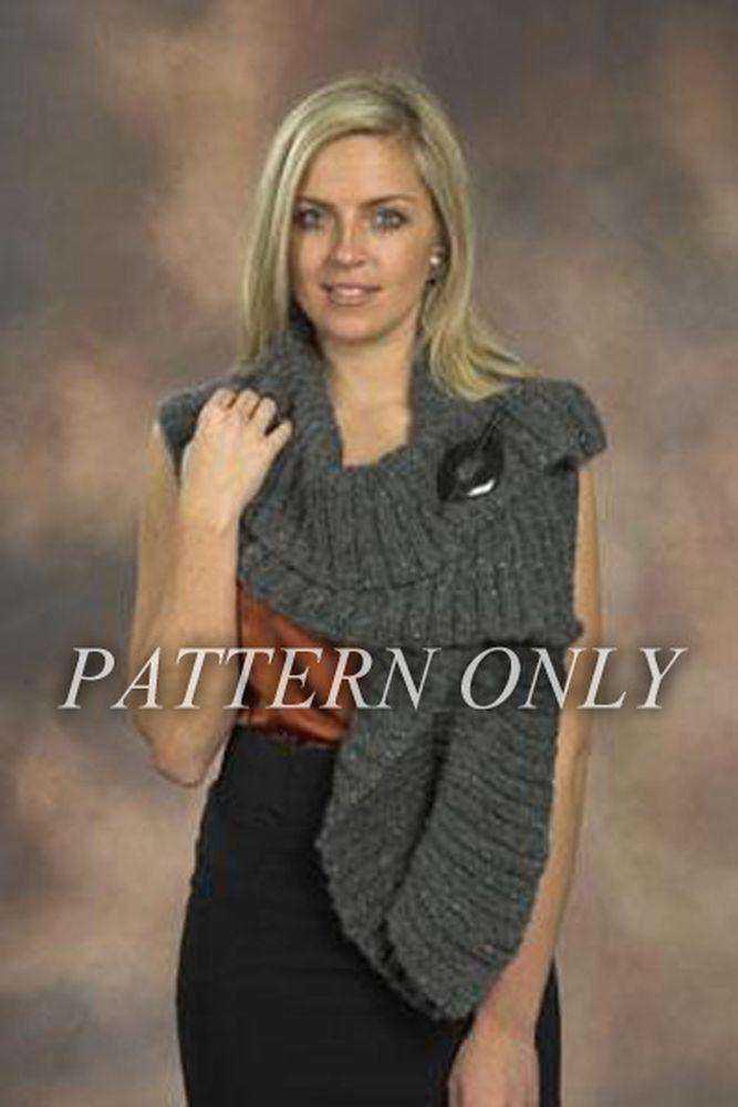 Juli Ruffled Wrap Pattern-Patterns-Plymouth Yarn-Alpaca Direct