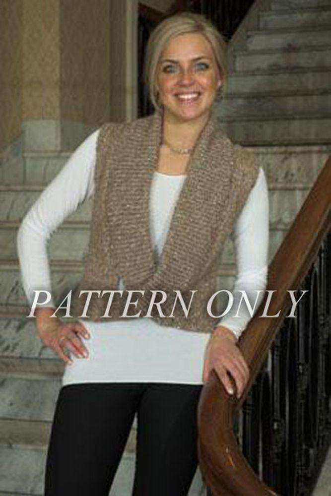 Juli Woman's Cowled Vest Pattern-Patterns-Plymouth Yarn-Alpaca Direct